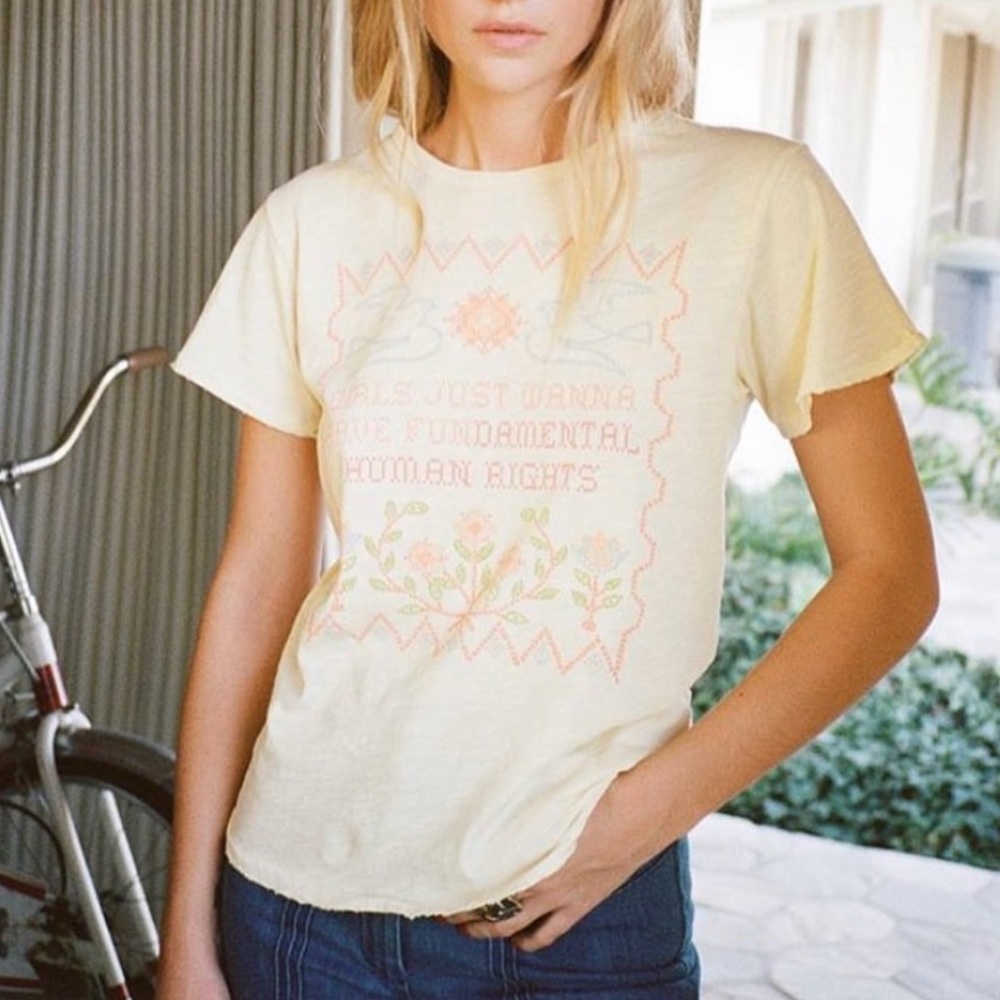 Stoned Immaculate Girls just want to have fundamental human rights tee - Picture 2 of 8